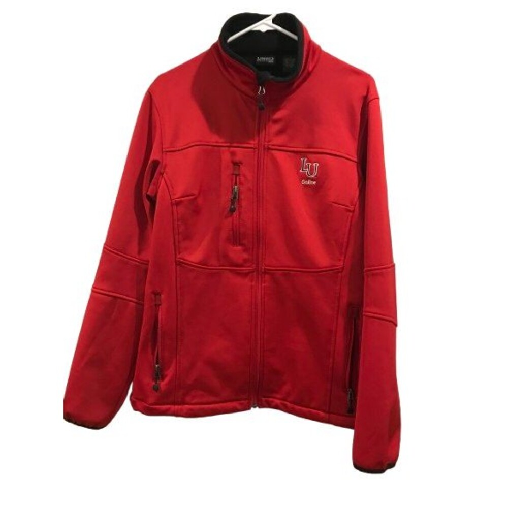Women's Large Golf Jacket Liberty University Red w/ Pockets Mock-neck Polyester